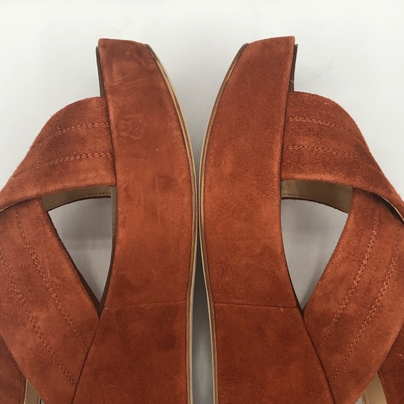 **POPULAR** J CREW DARK COGNAC MARCIE SUEDE WEDGE - Picture 9 of 16